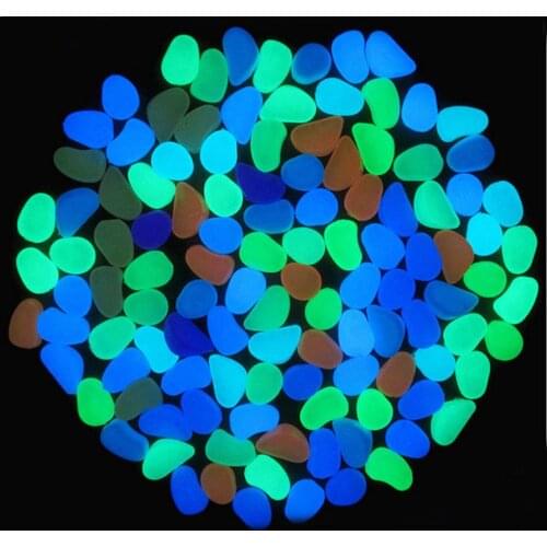 200PCS Garden Luminous Stone Glow In The Dark Glowing Pebble Rock For Garden Walkways Lawn Path Patio Yard Decor Luminous Stones