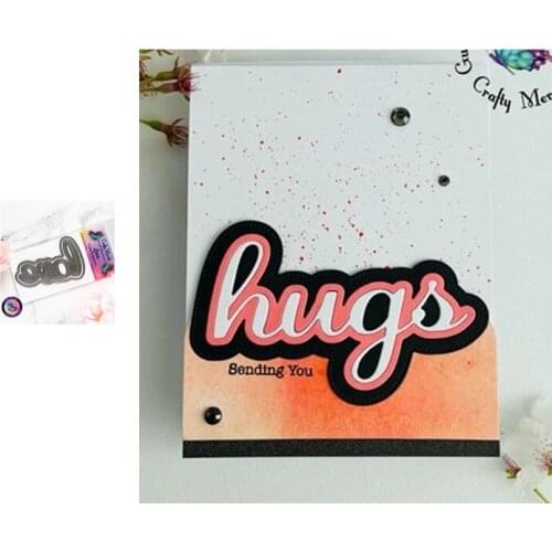2021 New Arrival Hugs Letters Words Metal Cutting Dies Craft for Scrapbooking Handmade Knife Mould Blade Punch Stencils Model