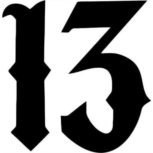5" Tall OG Number Lucky Unlucky 13 Vinyl Sticker Decal Car Truck Window Laptop Cup