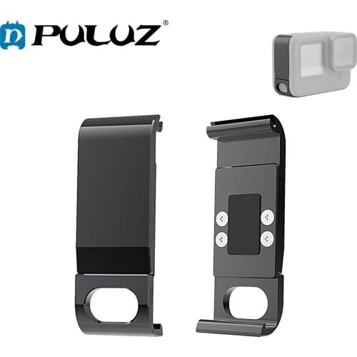 PULUZ For Go Pro Accessories Metal Battery Side Interface Cover for GoPro HERO9 Black
