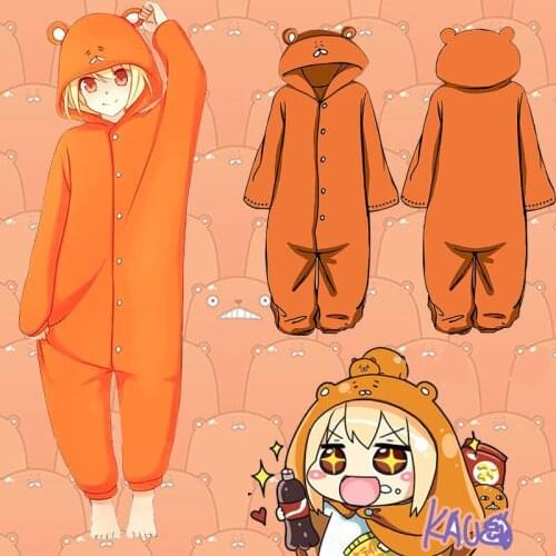 Anime Himouto Umaru chan pajamas Doma Umaru Cosplay Costume Adult Jumpsuits Flannel Home Sleepwear Halloween suit Cute onesies