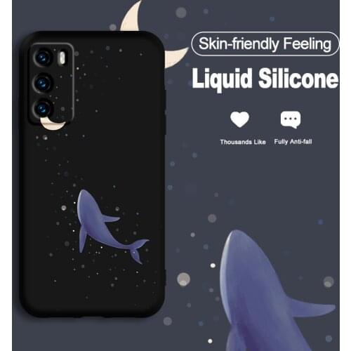 ASINA Liquid Silicone Case For Huawei P40 P50 P30 P20 P Smart 2019 Cover Cartoon Bumper Couple Cases For Nova3 3i 5t Capa Solar