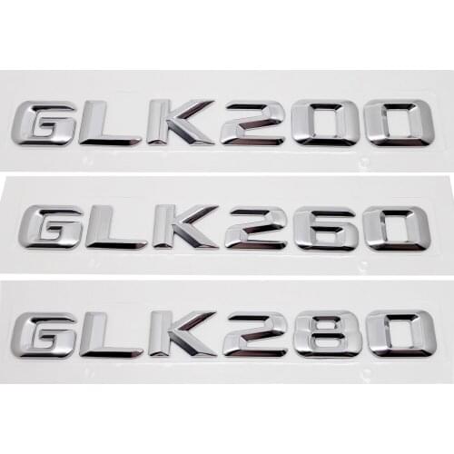 For Mercedes GLK200 GLK260 GLK280 GLK300 GLK350 GLK500 AMG W124 W205 Car Accessories Exterior Styling 3D Chrome Metal Stickers