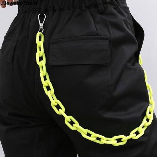 1PC Vintage Contrast Candy Color Cool Girls Waist Chain Pants Chain HipHop Statement Jewelry Nice Gift