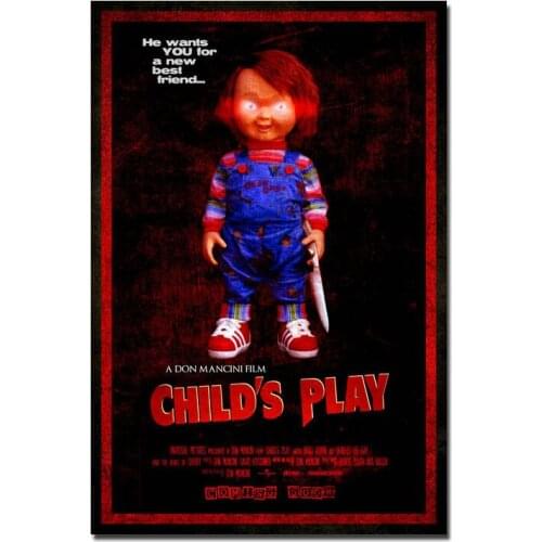 Childs Play Horror Movie 2 Silk Fabric Wall Poster Art Decor Sticker Bright