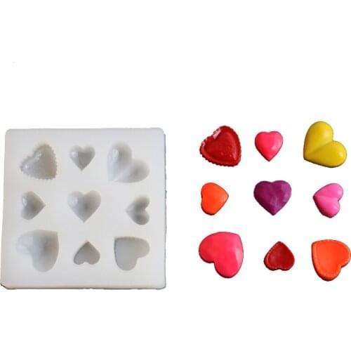 Heart Shapes Fondant Cupcake For Polymer Clay Crafting Resin Epoxy Pendant Earrings Making Cake Decor Tool