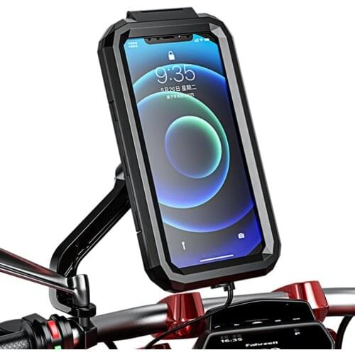 M18S Bike Cell Mobile Phone Holder Stand Universal Moblie Cell Phone Stand Rear View Mirror Phone Holder Case