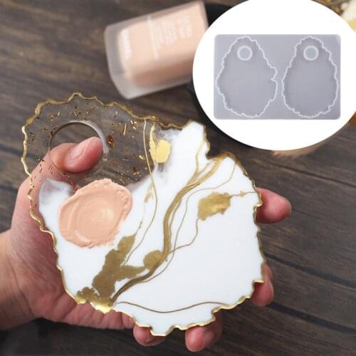 Makeup Tray with Hole Casting Silicone Mold for DIY Jewelry Findings Tools Moulds Uv Epoxy Craft Handmade