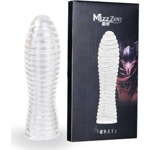 MizzZee 4 PCs Safer Sex Condom Extender Reusable Condom Ejaculation Particle G Point Spiral for Condom