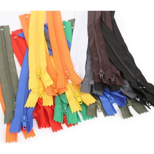 30pcs 20cm Length Nylon Coil Zippers Tailor Garment Sewing Accessories For Bag Tailor Sewer Craft Retail DIY