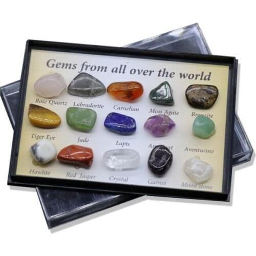 15pcs/set Natural Quartz Ore Mineral Quartz Home Decoration Fish Tank Stone Jewelry Repair Specimen Ornament