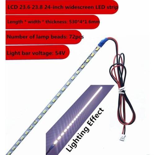 NEW 530mm LED Backlight Strip Light Kit DC 10-30V 23.6 23.8 24 Inch CCFL LCD Screen To LED Monitor Module