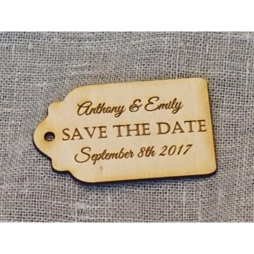 Personalized thank you wedding tags , custom Engraved Wooden Tags, wedding favor tags, rustic wedding , Bridal Shower Favor Tags