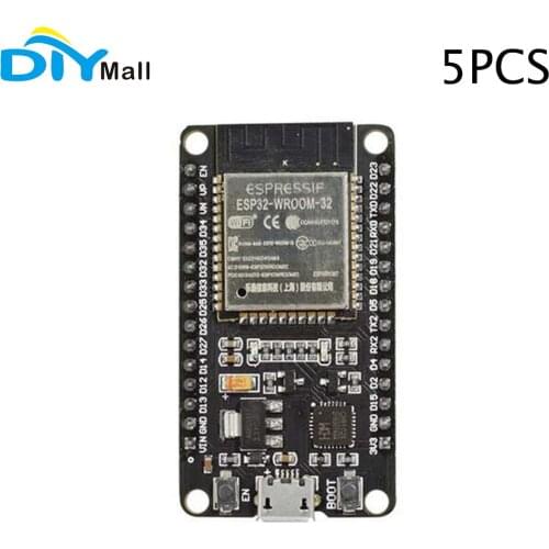 5pcs ESP32 Development Board Wireless WiFi+Bluetooth 2 In 1 Ultra-Low Power Consumption Dual Core CH9102X Driver