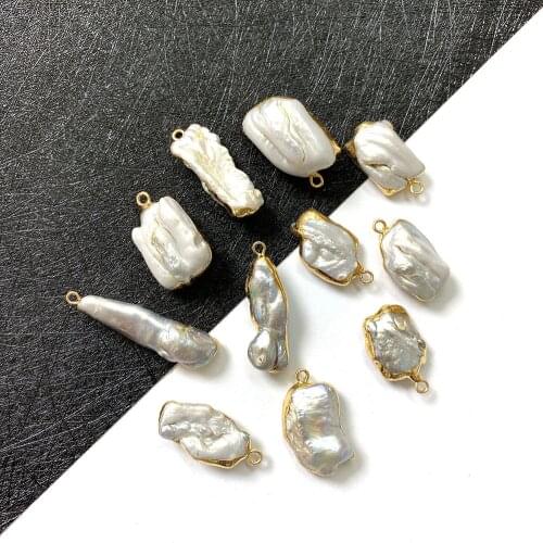 Natural Freshwater Pearl Irregular Shape Pendant Used In DIY Jewelry Making Necklace Bracelet Accessories Size 6x15-15x38mm