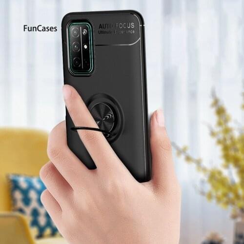 Half-Wrapped Cases For Huawei Honor 10X Lite Car Ring Bracket Soft TPU Protector Cover Huawei 30S P40 Pro Plus 30 Lite X10 E Max