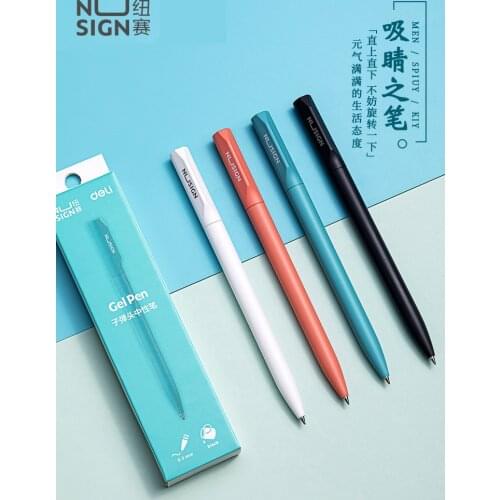 Youpin Nusign Sign Pen Gel Pen ABS 0.5mm Black Color Ink PREMEC Smooth Switzerland Refill Pens For School Office 4 Colors
