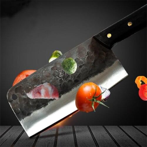Hand Forged Chopping Knife Multipurpose Kitchen Knife Chef Slicing Knife Kitchen Meat Knife Fish Raw Knife Handmade Tang Knife