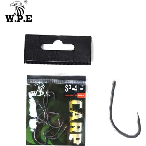 W.P.E Brand Coated 30pcs/lot Fishing Hooks 2#/4#/6#/8# Fishing Tackle Barbed Hook Carp Fish High-Carbon Steel Accessories