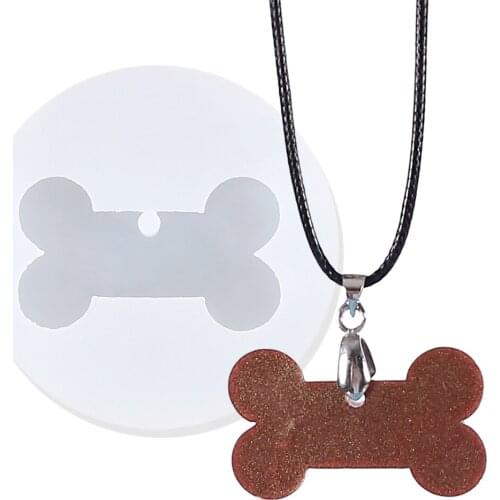 Bone Shape Silicone Resin Mold DIY Pendant Charms Necklace Keychain Jewelry Craft Making Tools
