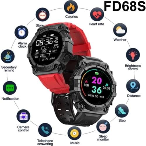FD68S Smart Watch Real-time Weather Forecast Activity Tracker Heart Rate Monitor Sports Smart Watch For Android/iOS
