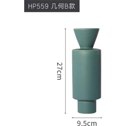 Nordic Modern Morandi Ceramic Vase Green Plant Vase Home Accessories Decoration Decorative Living Room Dining Table Accessories
