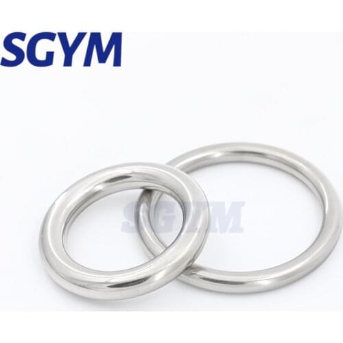Heavy Duty Welded Round Rings Smooth Solid O Ring 304 Stainless Steel For Rigging Marine Boat Hammock Yoga Hanging Ring 3-16mm