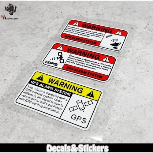 NO.L040 GPS Alarm Caution 3M Reflective Stickers MOTO GP Car Sticker Waterproof Decals Racing Motorcycle