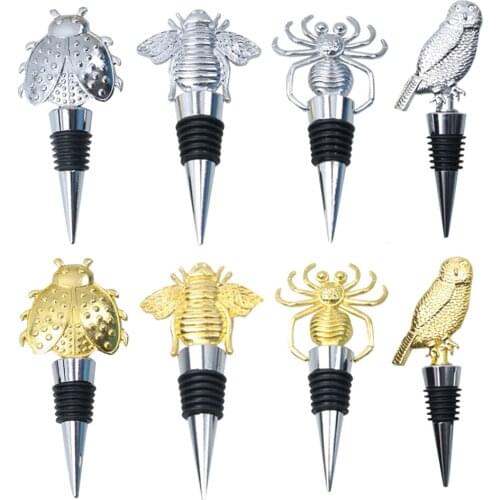 Creative Red Wine Bottle Stopper Decorative Beverage Champagnefor Bottle Cap Storage Reusable Stopper Kitchen Bar Tools Home Bar