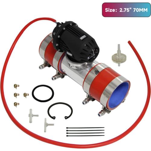 2.75" 70MM Flange Pipe + Silicone Hose Clamps kit +SQV Blow Off Valve BOV IV 4 Blue / Black / Red