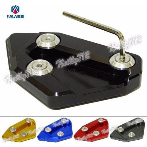 Waase Kickstand Foot Side Stand Extension Pad Support Plate For Suzuki GSXR1000 K9 2009 2010 2011 2012 2013 2014 2015 2016