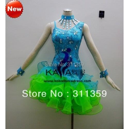 KAKA-L130423,Women Latin Dance Wear,Girls Salsa Competition Dress Ladys Tango Samba Rumba Chacha Dance Dress,Dance Dress Latin