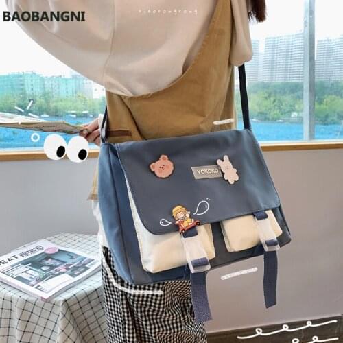 Women Bags Japanese Cute Girl Crossbody Bag Large Capacity Student Class Shoulder Bag Luxury Ladies Bookbag New