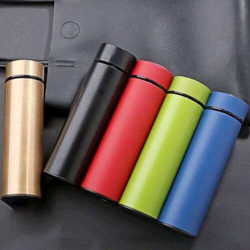 1pc 500ML Vacuum Thermos Cup Portable Car Thermos Bottle Stainless Steel Hot Water Bottles Business Gifts Outdoor Home Supplies