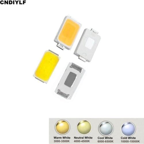 100Pcs 2017 New Arrive 0.5w 5730 SMD High Brightness 50-55lm 3.0-3.6v 5500K Fast Shipping 5000K In A Short Inventory