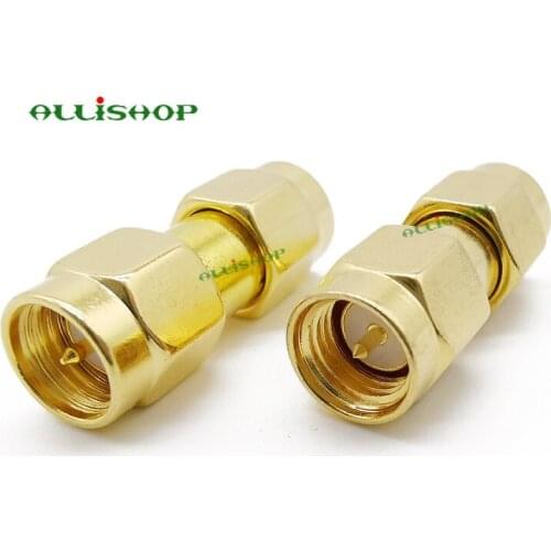 100Pcs SMA Plug RF Coaxial Adapter SMA Male to SMA Male Jumper Cable Connector for Audio FPV Antennas Radio Video