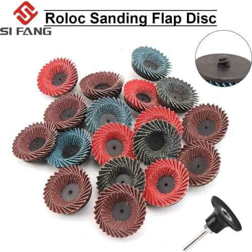 2 inch Quick Change Flap Disc Roloc Roll Lock Grinding Sanding Sandpaper Wheels with 1Pcs Sanding Roloc holder