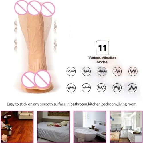 2020 New Strapon Vibrating Dildo Flesh Sex Toys For Adults 18 Big Anal Penis Vibrators Dildo For Woman Sexy Erotic Goods