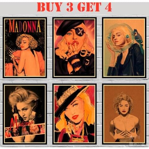 37 Designs Madonna Kraftpaper Poster Alternative Abstract Art Painting Funny Wall Sticker 42X30cm