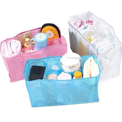 500pcs Portable Outdoor Travel Nappy Bags Baby Diaper Nappy Water Bottle Storage Inner Liner Changing Divider Organizer Bag