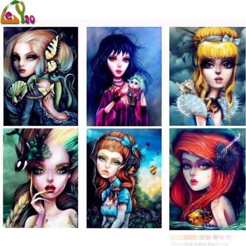 5D Diy Pirate Mermaid Tropical Fantasy Art Diamond Painting Mermaid Mosaic Art Cross Stitch Kits Mosaic Home Decor Posters