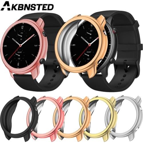 AKBNSTED PC Plating Watch Case For Xiaomi Huami Amazfit GTR 47MM/GTR 2 Smart Watch Replacement Protective Shell For GTR 2 Case