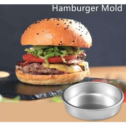 Aluminum Round Cake Bread Mold Cake Pan Non Stick Bottom Pudding Hamburger Mold Cake Bakeware Household Mold DIY Baking Mold