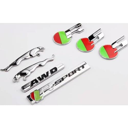 Car Front Grille rear Trunk Fender Badge Emblem Sticker for Jaguar XF XFL XJ XJL XK S-TYPE X-TYPE S R sport logo refit stickers
