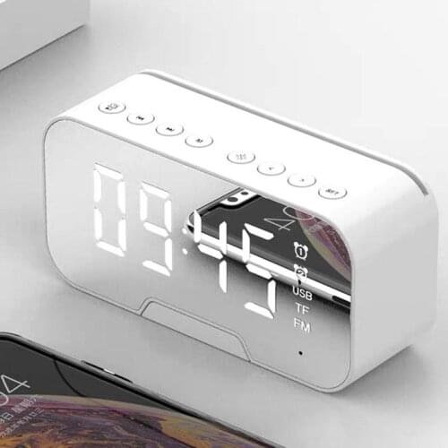Bluetooth Alarm Clock LED Mirror Digital Alarm Clock Wireless Bluetooth Speaker MP3 FM Radio Mirror Alarm Clock Bathroom Tools