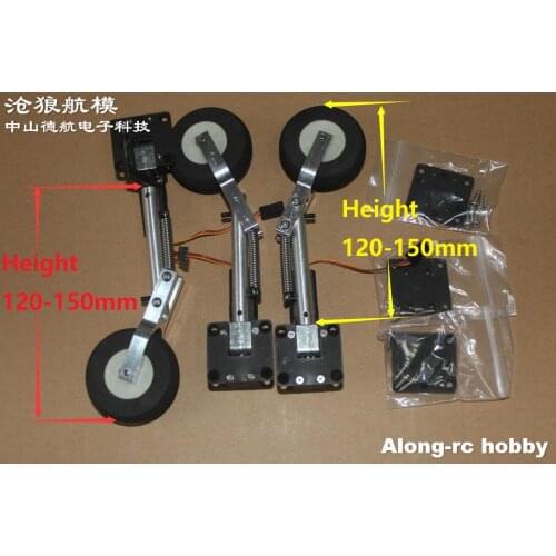 RC Airplane Part--Retractable Landing Gear with Kneeling Landing Gear wheel for 2.5-3.5kg model airplane RC aircraft fighter