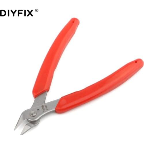 DIYFIX Mini Diagonal Cutting Pliers Electrician repair model plastic pliers Wire Cable Side Flush Cutter Pliers With Lock Hand