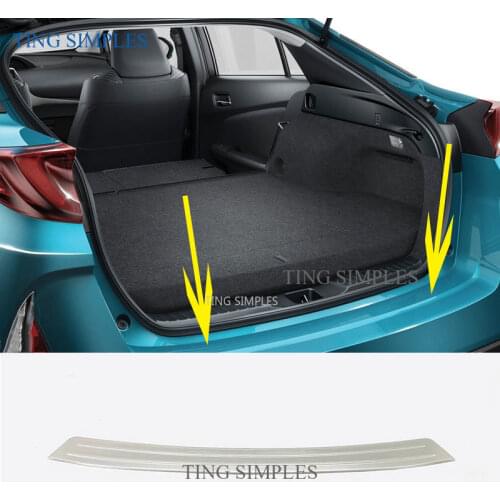 For Toyota Prius 50 series 2016 - 2019 tailgate Rear guard Decoration protection decoration accessories stainless steel