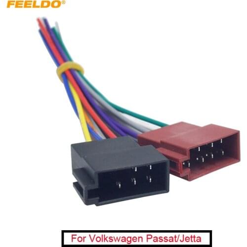 FEELDO 10Pair Car Stereo Wiring Harness For Volkswagen/Audi/Mercedes Plug Into OEM Factory Radio CD Audio Installation #5262