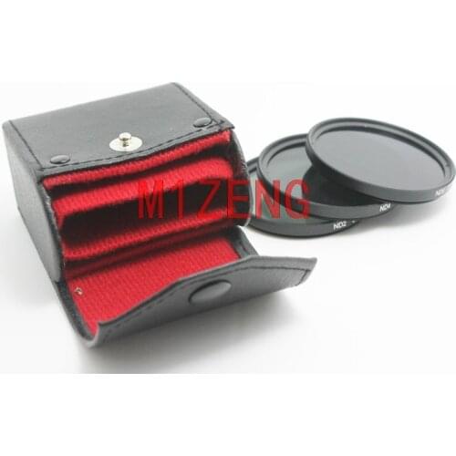 ND2+ND4+ND8 37 40.5 43 46 49 52 55 58 62 67 72 77 mm Neutral Density Lens Filter With 3 Pocket Case for Canon Nikon sony camera